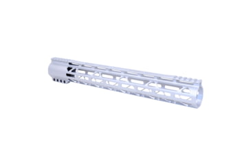 Image of Guntec USA AR-308 15in AIR-LOK Series M-LOK Compression Free Floating Handguard With Monolithic Top Rail Gen 2, Anodized Clear, GT-15ALC-G2-308-CLEAR