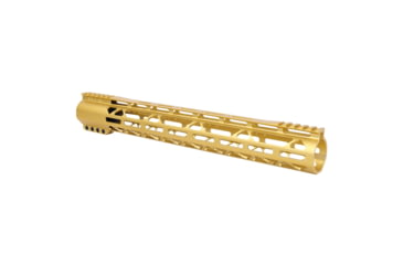 Image of Guntec USA AR-308 15in AIR-LOK Series M-LOK Compression Free Floating Handguard With Monolithic Top Rail Gen 2, Anodized Gold, GT-15ALC-G2-308-GOLD
