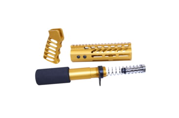 Image of Guntec USA AR .308 Pistol Furniture Set, Anodized Gold, AR-PISTOL-SET-MLK-308-G