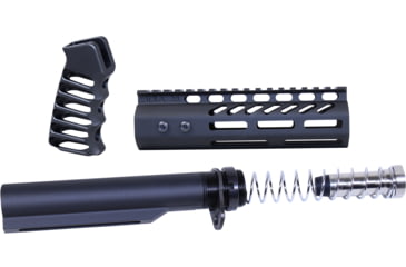 Image of Guntec USA AR .308 Pistol Furniture Set With Miltube, Anodized Black, AR-PISTOL-SET-MIL-308