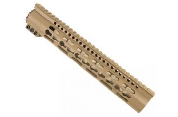 Image of GUNTEC USA Slim Profile 12in Free Floating Keymod Handguard,Cerakote Flat Dark Earth TPH-12-FDE