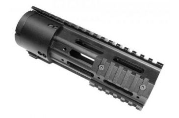Image of GUNTEC USA Thin Profile Free Floating Handguard w/Removable Rails Monolithic Top Rail,7in,Aluminum Barrel Nut,Anodized BA78-7
