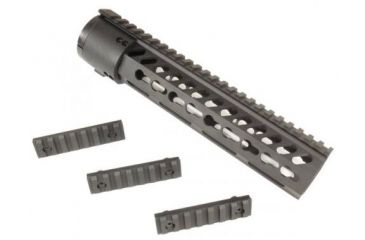 Image of GUNTEC USA Thin Profile Free Floating Keymod Handguard w/Removable Rails Monolithic Top Rail,10in,Anodized BA79-K-10