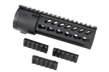 Image of GUNTEC USA Thin Profile Free Floating Keymod Handguard w/Removable Rails Monolithic Top Rail,7in,Anodized BA79-K-7