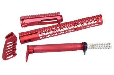 Image of Guntec USA Ultra Lightweight Thin Free Floating Handguard, Monolithic Top Rail, KeyMod, 12 inch, Rifle Length, Sniper Grey GT-12JK-SG