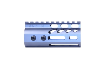 Image of Guntec USA Ultra Lightweight Thin M-LOK System Free Floating Handguard w/Monolithic Top Rail, 4in, Grey, GT-4MLK-GREY
