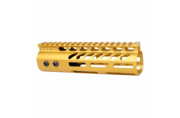 Image of Guntec USA Ultra Lightweight Thin M-LOK System Free Floating Handguard w/Monolithic Top Rail, 7in, Gold, GT-7MLK-GOLD