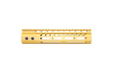 Image of Guntec USA Ultra Lightweight Thin M-LOK System Free Floating Handguard w/Monolithic Top Rail, 9in, Gold, GT-9MLK-GOLD