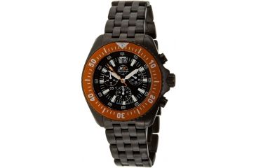 Image of H3 Tactical H3.15126 Orange Shadow 1 Mens Watch - Black Dial, Black Bracelet, Orange Bezel, Timer 