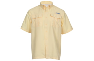 Image of Habit Belcoast River Guide Short Sleeve Fishing Shirt - Mens, Pale Banana, 4XL, TS1347-843-4X