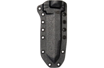 Image of Halfbreed Blades Medium Infantry Gen 2 Fixed Blade Knife, 10.5in Overall, 5.25in Black Teflon Sawback Bohler K110 SS Tanto Partially Serrated Blade, Black G10 Handle, Kydex Sheath, MIK-02 GEN II BLK