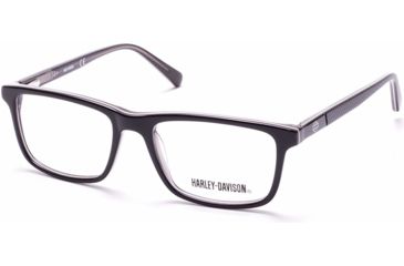 Image of Harley Davidson Eyewear HD0133T Eyeglass Frames - Shiny Black Frame, Shiny Black Lenses, 47 mm Lens Diameter HD0133T47001