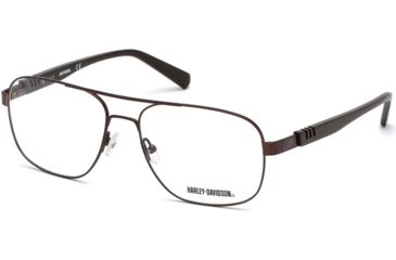 Image of Harley Davidson Eyewear HD0783 Eyeglass Frames - Matte Dark Brown Frame Color, Matte Dark Brown Lens Color