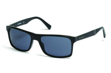 Image of Harley Davidson Eyewear HD0918X Sunglasses - Shiny Black Frame, Smoke Lenses, 57 mm Lens Diameter HD0918X5701A