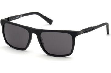 Image of Harley Davidson Eyewear HD0934X Sunglasses - Matte Black Frame, Smoke Lenses, 55 mm Lens Diameter HD0934X5502A
