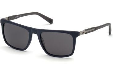 Image of Harley Davidson Eyewear HD0934X Sunglasses - Matte Blue Frame, Smoke Lenses, 55 mm Lens Diameter HD0934X5591A