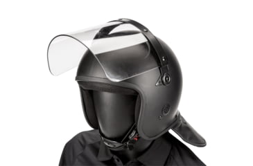 Image of Haven Gear Adjustable Riot Helmet, Straight Visor, Matte Black, One Size Fits Most, HG-HMT