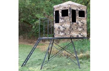Image of Hawk Treestands Warrior Floor Hunting Blind w/ 5ft Tower, HWK-WRFLR-5C