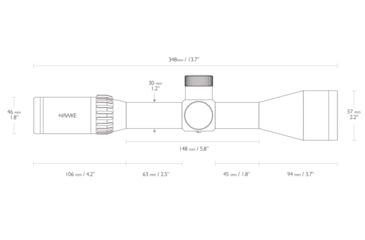 Image of Hawke Sport Optics Airmax 30 Rifle Scope, 4-16x50mm SF, 30mm Tube, First Focal Plane, AMX IR Reticle, Black, 13350