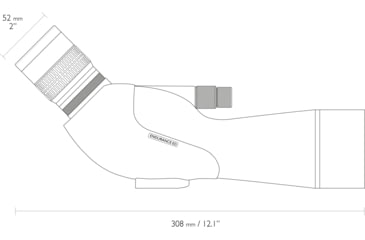 Image of Hawke Sport Optics Endurance ED Compact Spotting Scope, 15-45x60mm, Angled, BAK4, Porro Prism, ED Glass, Fully Multi-Coated, Black/Green, 56194