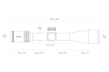Image of Hawke Sport Optics Frontier 30 Rifle Scope, 2.5-15x50mm SF, 30mm Tube, SFP, LR Dot IR Reticle, Black, 18420