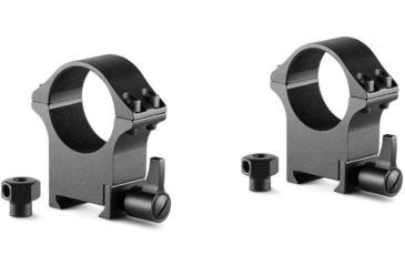 Image of Hawke Sport Optics Professional Steel 30mm Weaver Scope Rings - 2-Pieces, High, Black, 23107