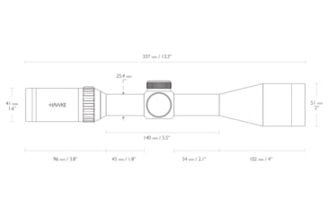 Image of Hawke Sport Optics Vantage Rifle Scope, 3-12x44mm SF, 1in Tube, Half Mil Dot Reticle, Black, 14160