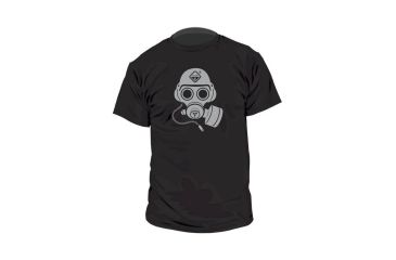 Image of Hazard 4 Gas Mask Cotton T-Shirt - Men's, Black, Extra Small, APRG-GAS-BLK-XS