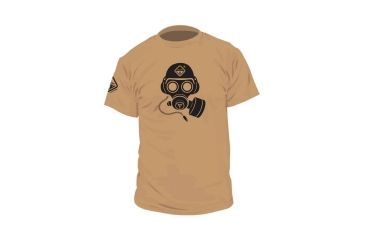 Image of Hazard 4 Gas Mask Cotton T-Shirt - Men's, Coyote, Extra Small, APRG-GAS-CYT-XS
