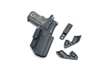Image of Hazmat Holster Works NV3 1911 IWB/AIWB Kydex Ambidextrous Holster, Black, NV3-1911-0001