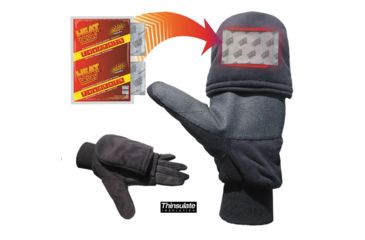Image of Heat Factory Heated Pop Top Glove - Mens, Pair, Black, Medium 991-BK-MED