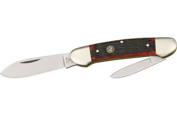 Image of Hen &amp; Rooster Canoe Autumn Folding Knife,Spear and Pen Blade, Autumn Second Cut Bone Handle HR252ASC