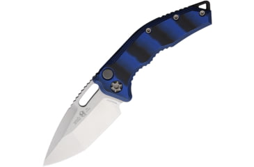 Image of Heretic Knives Auto Medusa Button Lock Blue, H0112AG10BLU