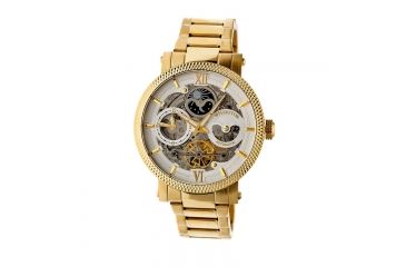 Image of Heritor Automatic Aries Skeleton Bracelet Watch, silver  gold HERHR4403