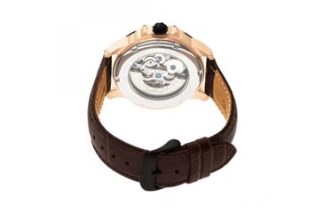 Image of Heritor Automatic Bonavento Semi-Skeleton Leather-Band Watch, Rose Gold/Black, One Size, HERHR5605