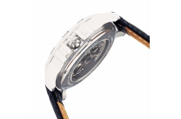 Image of Heritor Automatic Bonavento Semi-Skeleton Leather-Band Watch, Silver/Black, One Size, HERHR5602
