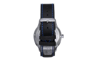 Image of Heritor Automatic Bradford Leather-Band Watch w/Date, Blue/Black - Mens, HERHS1104
