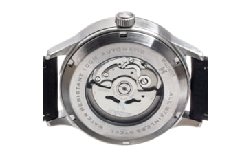 Image of Heritor Automatic Bradford Leather-Band Watch w/Date, Silver/Black - Mens, HERHS1101