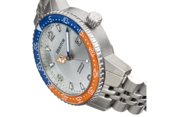 Image of Heritor Automatic Dominic Bracelet Watch w/Date, Blue/Orange/Silver - Mens, HERHR9802
