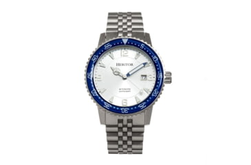 Image of Heritor Automatic Dominic Bracelet Watch w/Date, Blue/Silver - Mens, HERHR9801