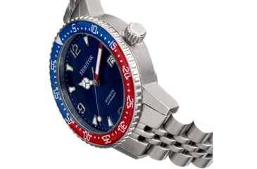 Image of Heritor Automatic Dominic Bracelet Watch w/Date, Red/Blue/Blue - Mens, HERHR9806