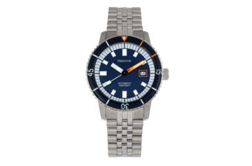 Image of Heritor Automatic Edgard Bracelet Diver's Watch w/Date, Navy, One Size, HERHR9103