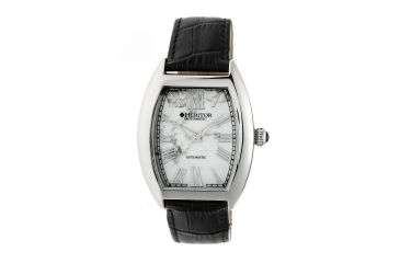 Image of Heritor Baron Leather-Band Watch, White HERHR6001