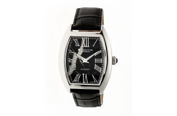 Image of Heritor Baron Leather-Band Watch, Black HERHR6002