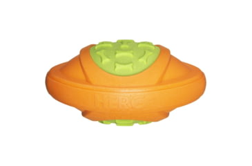Image of Hero Dog Toys Outer Armor Football, Orange/Lime, Large 87467