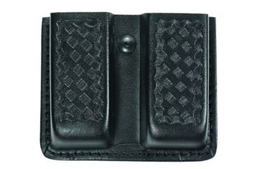 Image of Hero's Pride Double Magazine Case, Open, Large, AirTek, Basket Weave, Black, Large 1438W