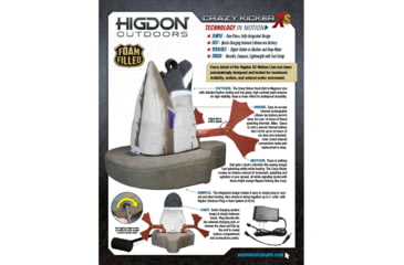 Image of Higdon Outdoors 53012 XS Crazy Kicker Mallard Drake Black/Gray Rechargeable 12V Li