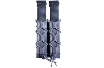 Image of High Speed Gear Double Taco Pistol Magazine Pouch - Extended, Wolf Gray, 11EX02WG