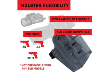 Image of Crucial Concealment 1400 UNIVERSAL LIGHT HOLSTER BLK