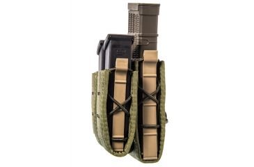 Image of High Speed Gear HSGI Duty Staggered Double Pistol Taco w/Rifle U-Mount, Olive Drab, 41TP02OD